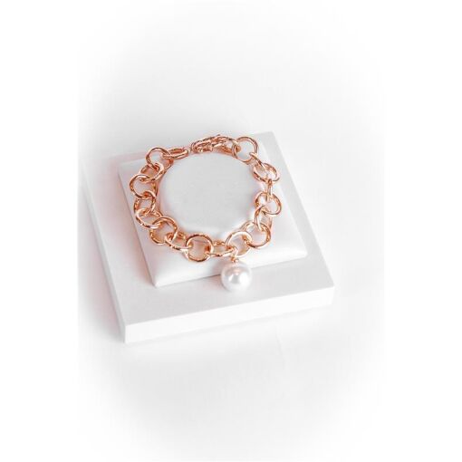 PULSEIRA ELOS REDONDOS PINGENTE PÉROLA