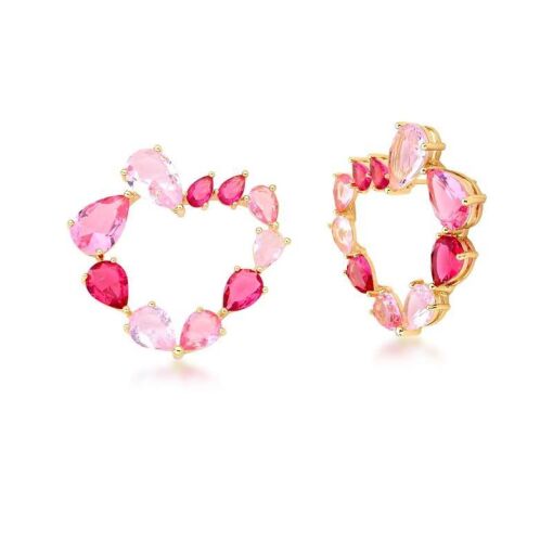 BRINCO COM CRISTAIS NO DEGRADÊ ROSA