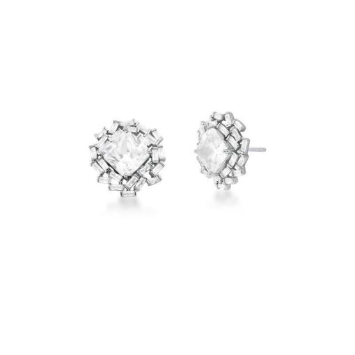 BRINCO COM CRISTAL QUADRADO BRANCO