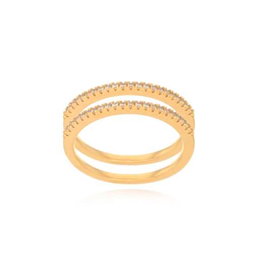 CONJUNTO ANEL APARADOR CRAVEJADO CO ZIRCÔNIA