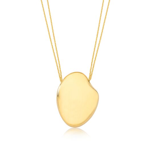 GARGANTILHA PINGENTE OVAL IRREGULAR