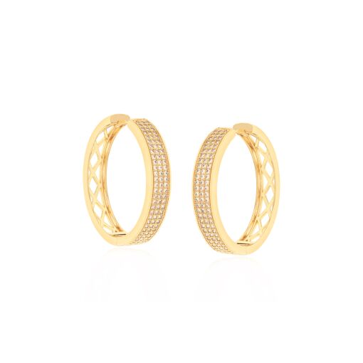 BRINCO ARGOLA COM ZIRCÔNIAS