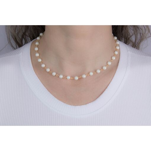 CHOKER COM PÉROLAS SHELL