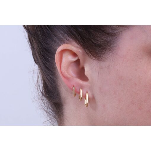 CONJUNTO TRIO DE ARGOLINHAS RETANGULAR