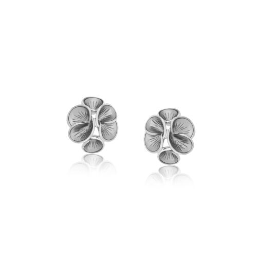 BRINCO FLOR COM PARTE ACETINADA