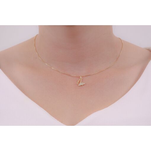 CHOKER BORBOLETA METADE CRAVEJADA