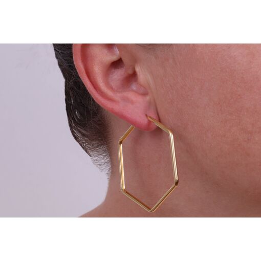 BRINCO ARGOLA HEXAGONAL