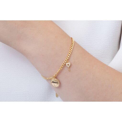 PULSEIRA COM DIZER 'AMOR' E CHAVE
