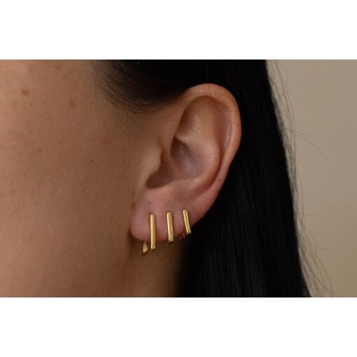 CONJUNTO DE BRINCOS ARGOLAS RETANGULARES