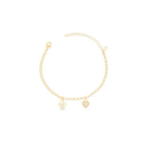 PULSEIRA COM CORAÇÃO E ANJO