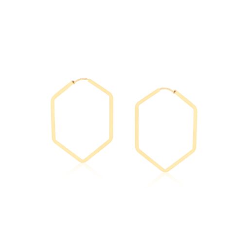 BRINCO ARGOLA HEXAGONAL