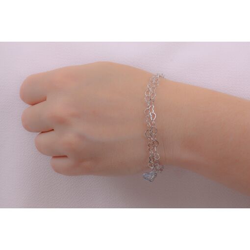 PULSEIRA DUPLA CORAÇÃO COM LAÇO