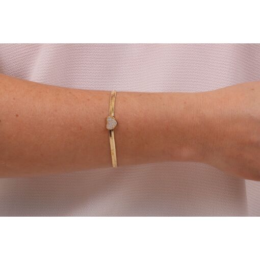 PULSEIRA COM CORAÇÃO CRAVEJADO