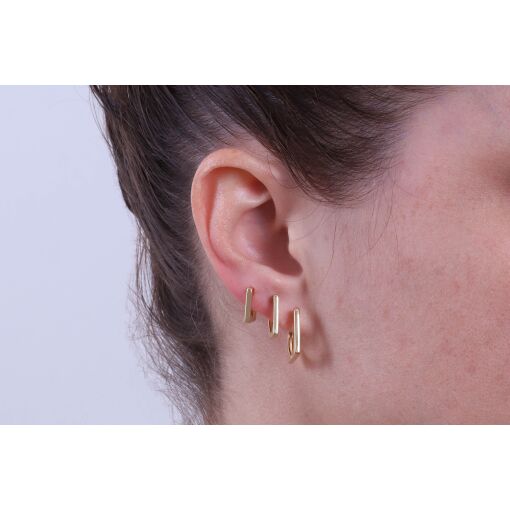 CONJUNTO TRIO DE ARGOLINHAS QUADRADAS