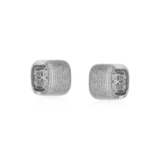 BRINCO ARGOLINHA QUADRADA CRAVEJADA