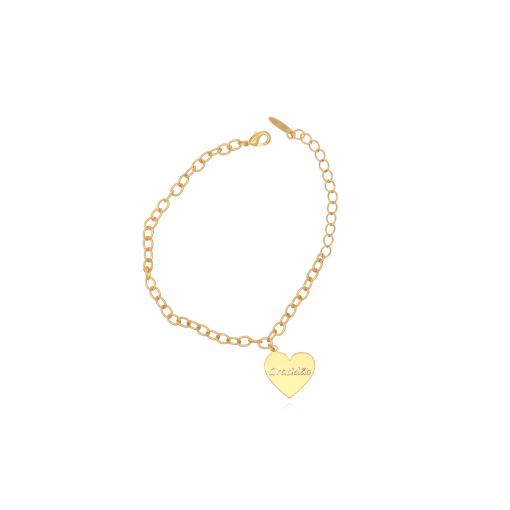 PULSEIRA COM CORAÇÃO ESCRITO ´GRATIDÃO´