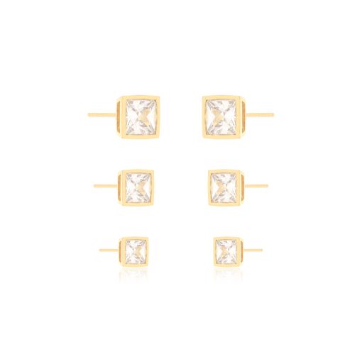 CONJUNTO TRIO DE PONTO DE LUZ QUADRADO