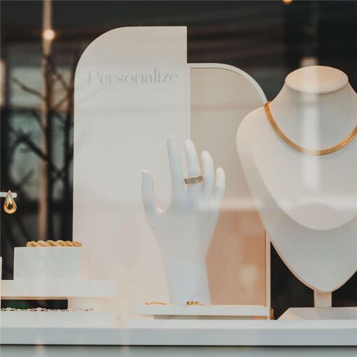 FUNDO ARREDONDADO PARA VITRINE PÉROLA