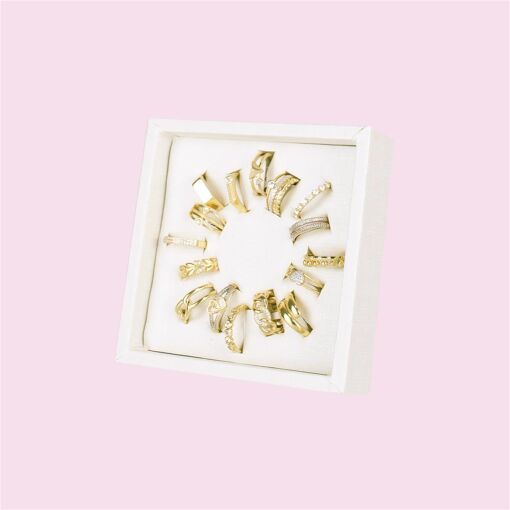 MINI BANDEJA PARA ANÉIS FACTO OFF WHITE 12X12X3,5CM