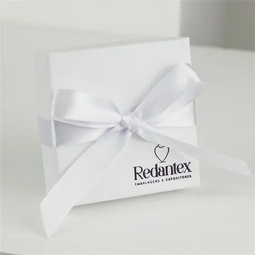CAIXA RIGIDA 08X08CM COM FITA PERSONALIZADA VALOR UNITÁRIO P/300