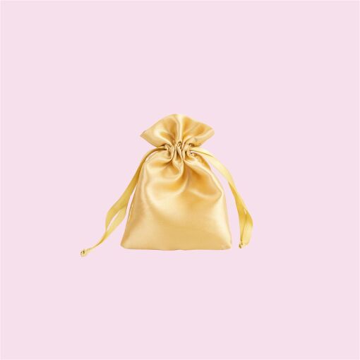 SAQUINHO CETIM 08X11CM DOURADO LISO PCT 10 UNIDADES