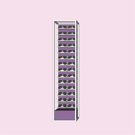 EXPOSITOR PARA ÓCULOS ROXO
