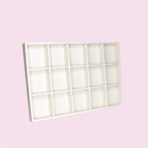BANDEJA COM 15 DIVISÓRIAS LIVRES FACTO OFF-WHITE 25X37,5CM