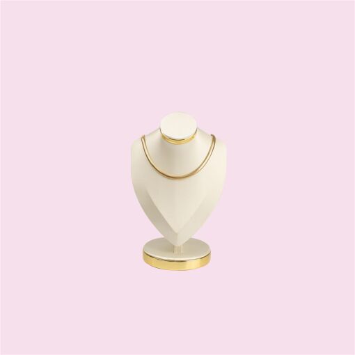 EXPOSITOR BUSTO NAVETE ESTHER ACETINADO OFF WHITE