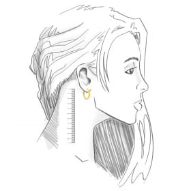 Argola Esmaltada na Cor Amarelo Banhada a Ouro