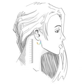 Meia Argola Esmaltado Colorido Banhado a Ouro