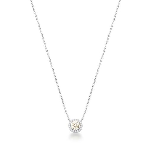 COLAR PEDRA MOISSANITE 5MM PRATA RODINADA