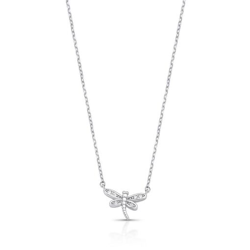 CHOKER COM PINGENTE DE LIBÉLULA CRAVEJADO COM ZIRCÔNIAS