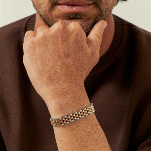 PULSEIRA COM PLACAS LISAS EM AÇO