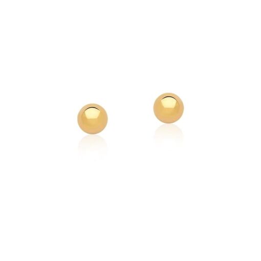 BRINCO DE BOLINHA LISA BANHADO A OURO