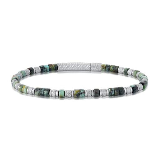 PULSEIRA TRABALHADA COM PEDRAS EM AÇO