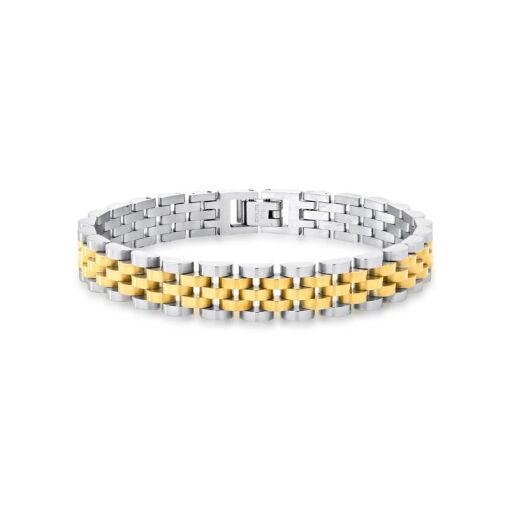 PULSEIRA COM PLACAS LISAS EM AÇO