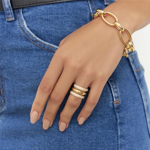 PULSEIRA COM ELOS OVAIS LISOS E FECHO BOIA