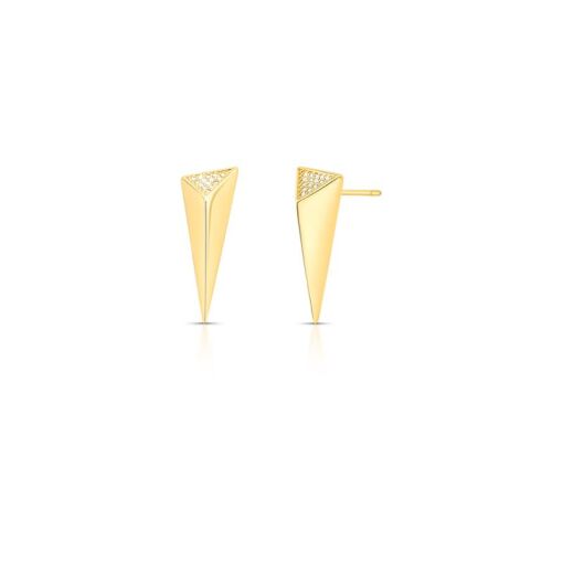 BRINCO TRIANGULAR FACETADO COM ZIRCÔNIAS