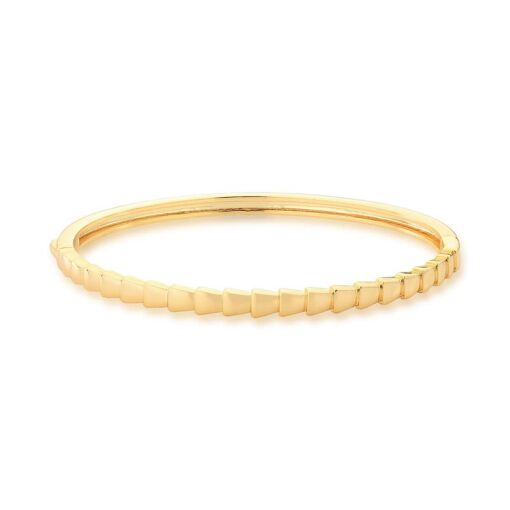 BRACELETE TRABALHADO E LISO BANHADO A OURO