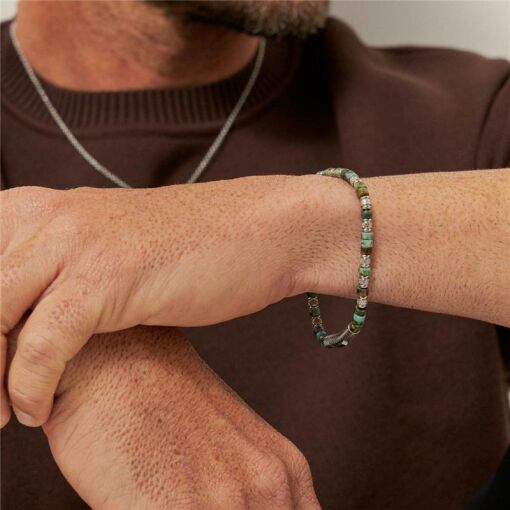 PULSEIRA TRABALHADA COM PEDRAS EM AÇO