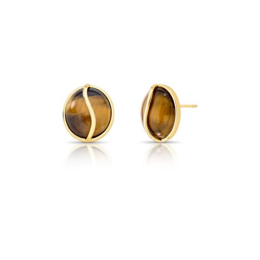 BRINCO COM CRISTAL OVAL BANHADO A OURO