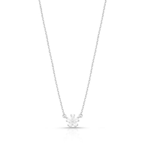 CHOKER DE FLOR COM CRISTAIS EM GOTA