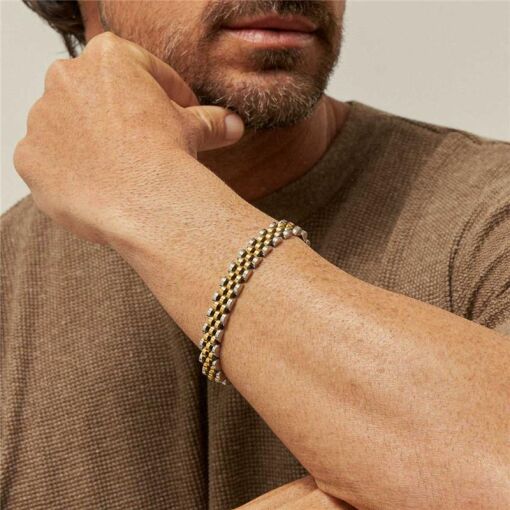 PULSEIRA COM PLACAS LISAS EM AÇO
